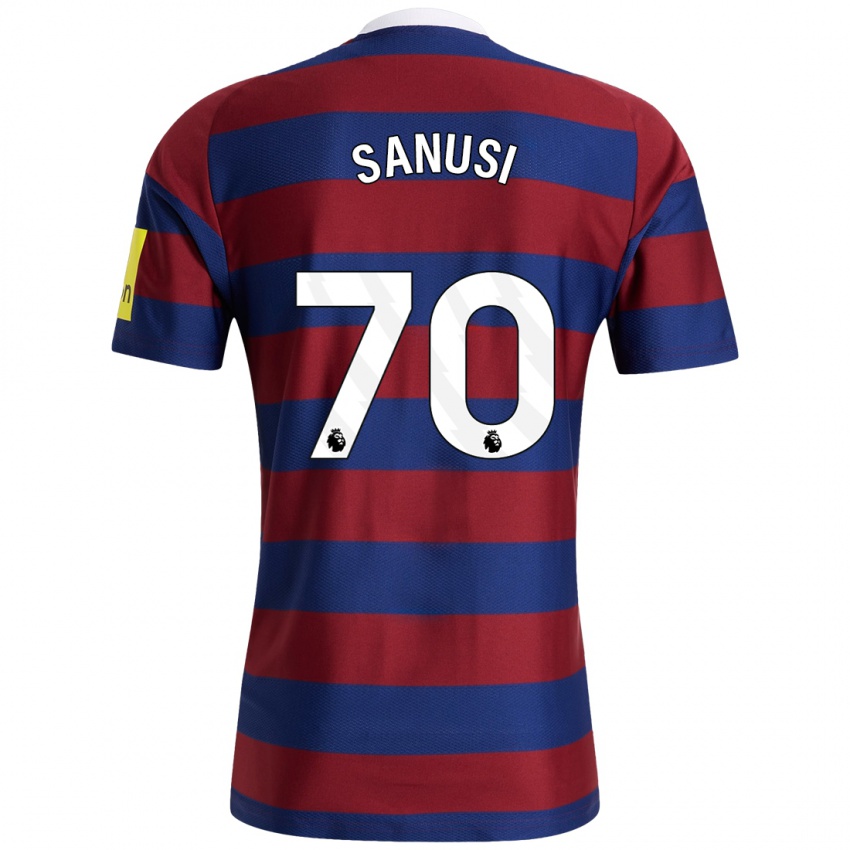 Criança Camisola Trevan Sanusi #70 Bordeaux Azul Marinho Alternativa 2024/25 Camisa