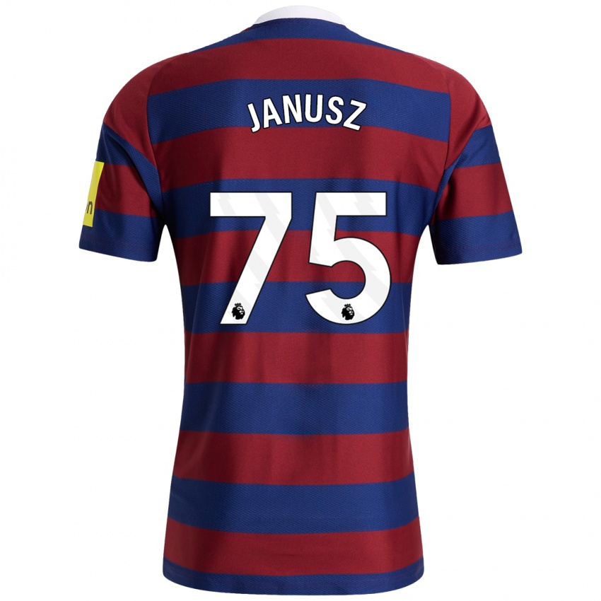 Criança Camisola Adrian Janusz #75 Bordeaux Azul Marinho Alternativa 2024/25 Camisa