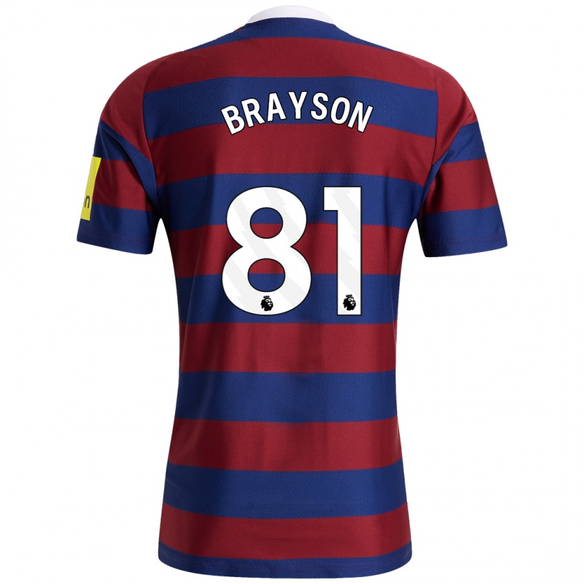 Criança Camisola Joe Brayson #81 Bordeaux Azul Marinho Alternativa 2024/25 Camisa