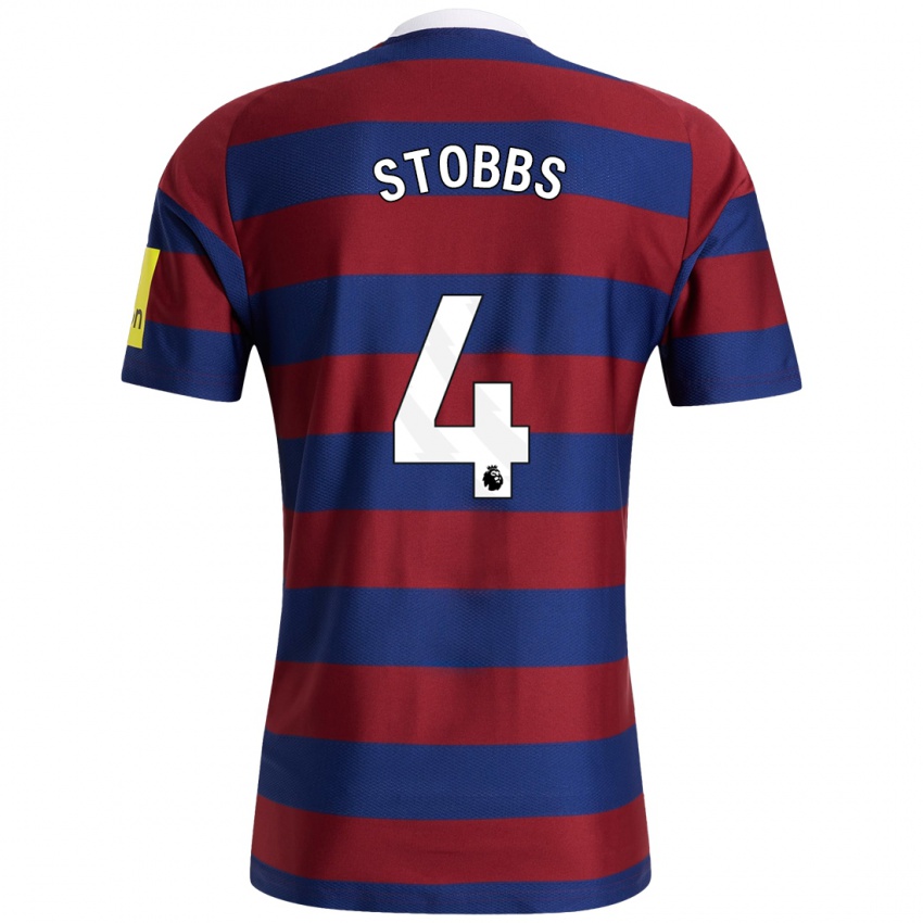 Criança Camisola Amber-Keegan Stobbs #4 Bordeaux Azul Marinho Alternativa 2024/25 Camisa