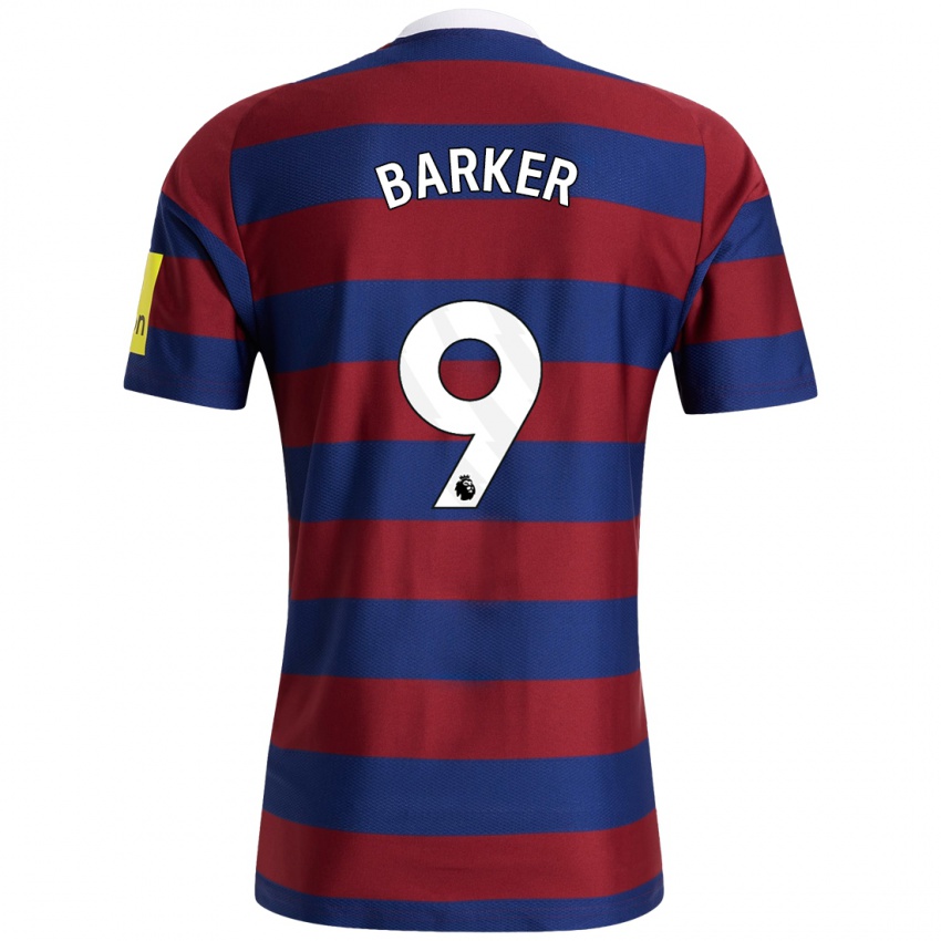 Criança Camisola Katie Barker #9 Bordeaux Azul Marinho Alternativa 2024/25 Camisa