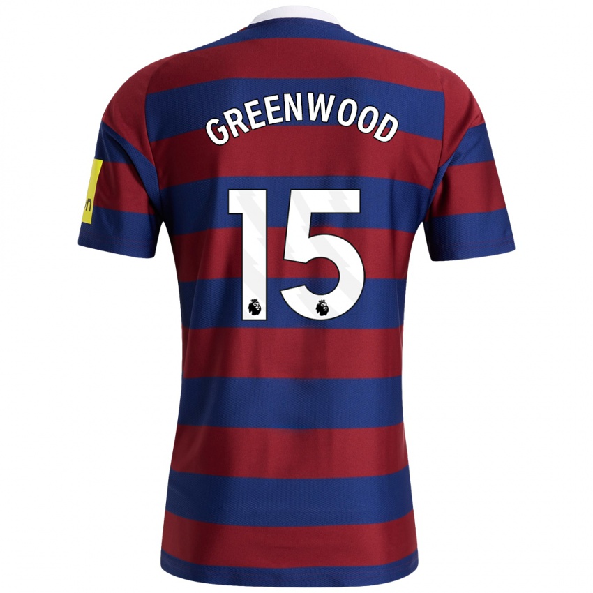 Criança Camisola Hannah Greenwood #15 Bordeaux Azul Marinho Alternativa 2024/25 Camisa