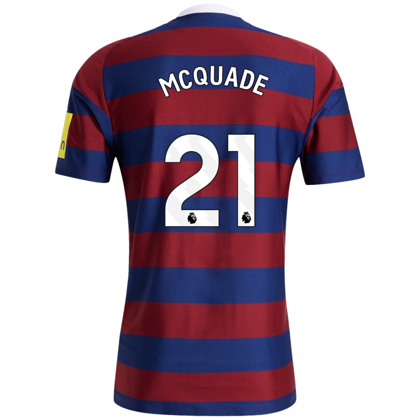 Criança Camisola Jasmine Mcquade #21 Bordeaux Azul Marinho Alternativa 2024/25 Camisa