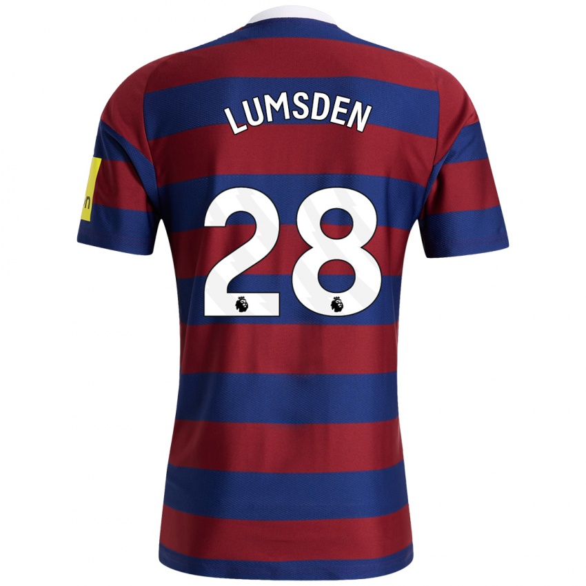 Criança Camisola Beth Lumsden #28 Bordeaux Azul Marinho Alternativa 2024/25 Camisa