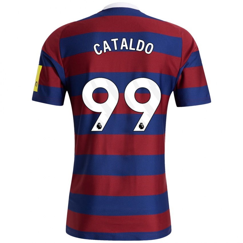 Criança Camisola Lia Cataldo #99 Bordeaux Azul Marinho Alternativa 2024/25 Camisa