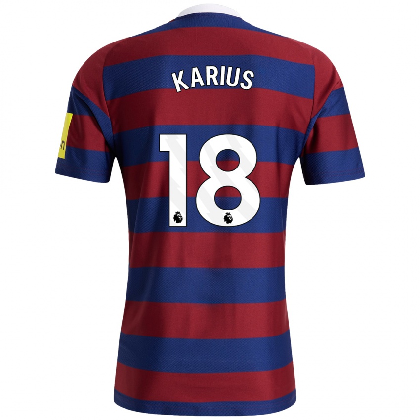 Criança Camisola Loris Karius #18 Bordeaux Azul Marinho Alternativa 2024/25 Camisa