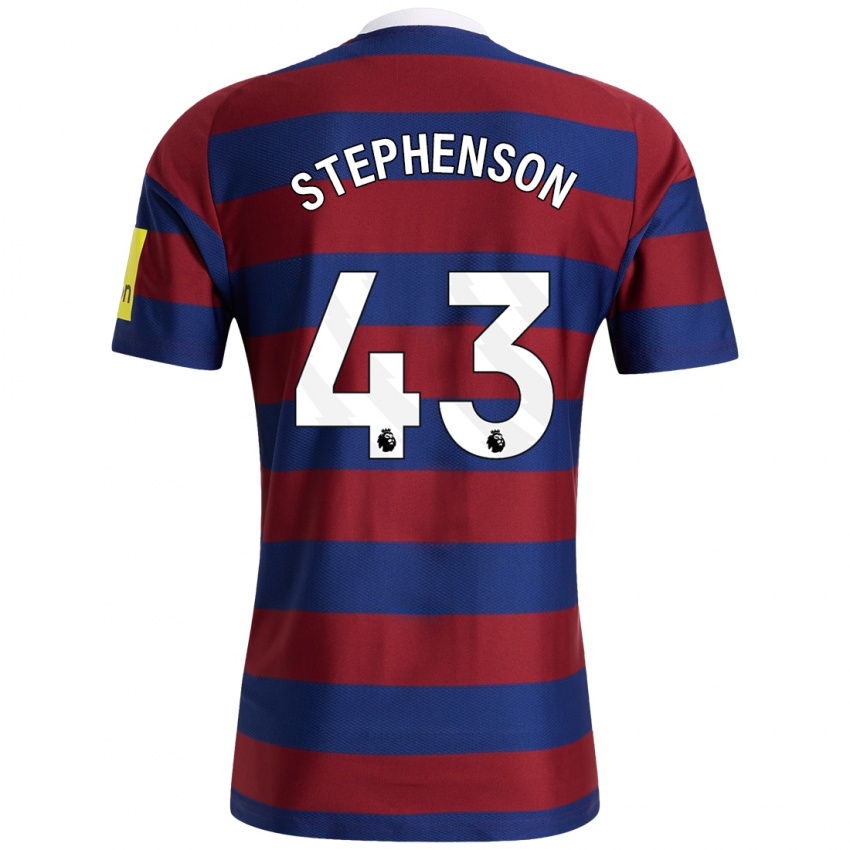 Criança Camisola Dylan Stephenson #43 Bordeaux Azul Marinho Alternativa 2024/25 Camisa