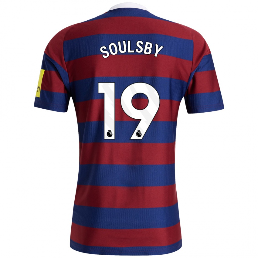 Criança Camisola Anna Soulsby #19 Bordeaux Azul Marinho Alternativa 2024/25 Camisa