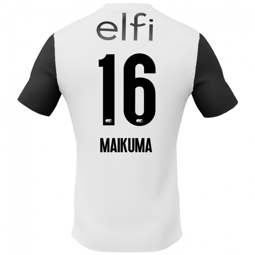 Criança Camisola Seiya Maikuma #16 Preto Branco Alternativa 2024/25 Camisa