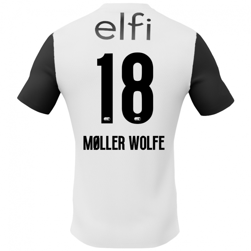 Criança Camisola David Møller Wolfe #18 Preto Branco Alternativa 2024/25 Camisa