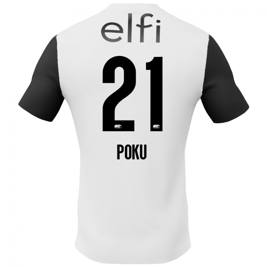 Criança Camisola Ernest Poku #21 Preto Branco Alternativa 2024/25 Camisa