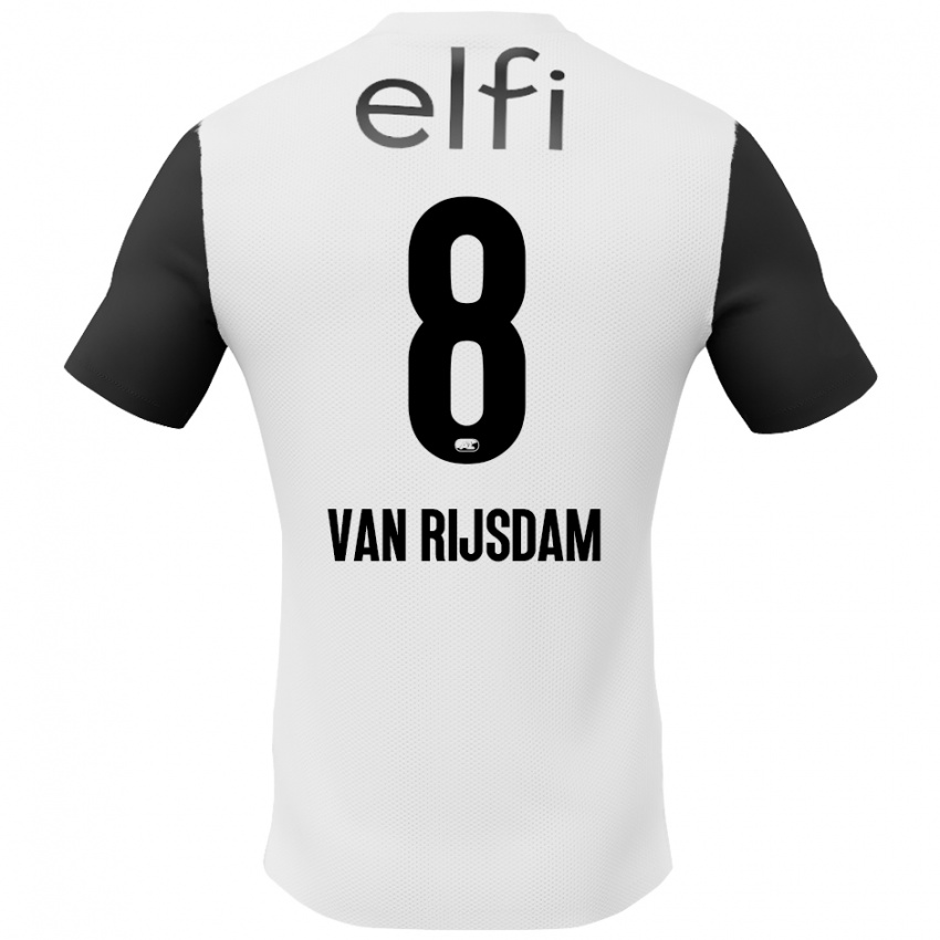 Criança Camisola Julian Van Rijsdam #8 Preto Branco Alternativa 2024/25 Camisa