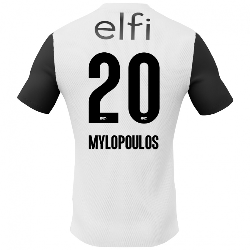 Criança Camisola Marios Mylopoulos #20 Preto Branco Alternativa 2024/25 Camisa