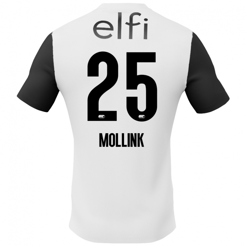 Criança Camisola Yaël Mollink #25 Preto Branco Alternativa 2024/25 Camisa