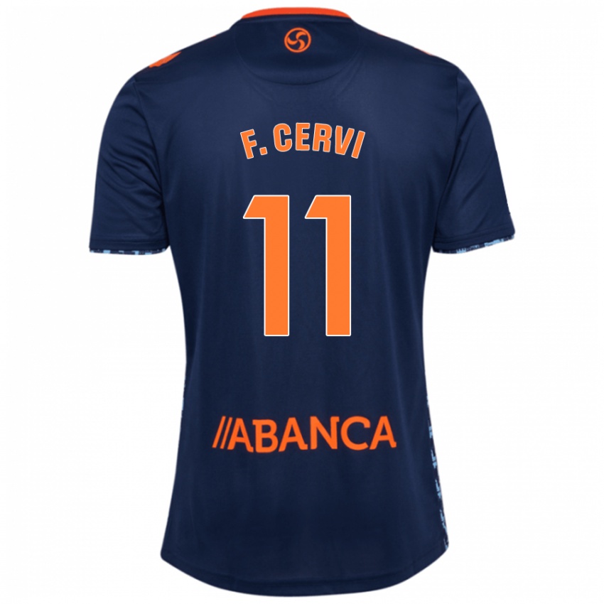 Criança Camisola Franco Cervi #11 Azul Marinho Alternativa 2024/25 Camisa