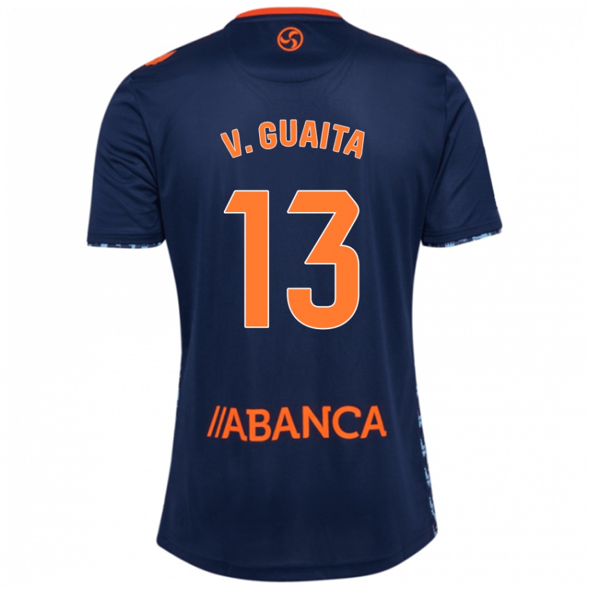 Criança Camisola Vicente Guaita #13 Azul Marinho Alternativa 2024/25 Camisa