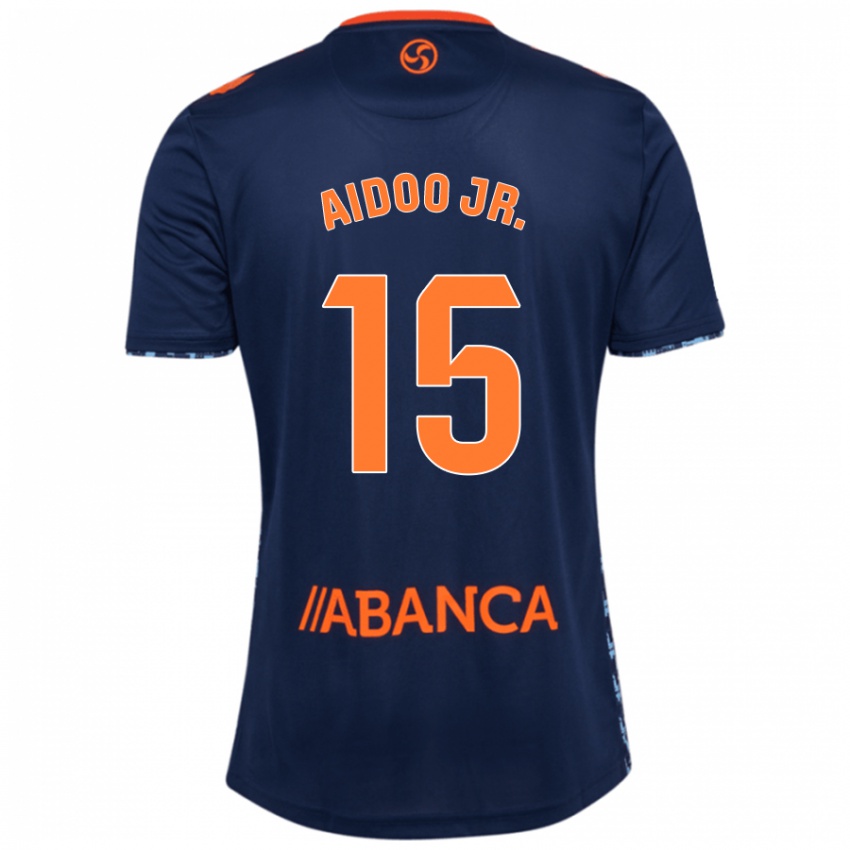 Criança Camisola Joseph Aidoo #15 Azul Marinho Alternativa 2024/25 Camisa