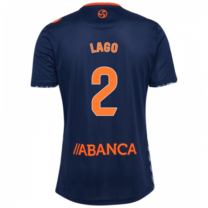 Criança Camisola Yoel Lago #2 Azul Marinho Alternativa 2024/25 Camisa