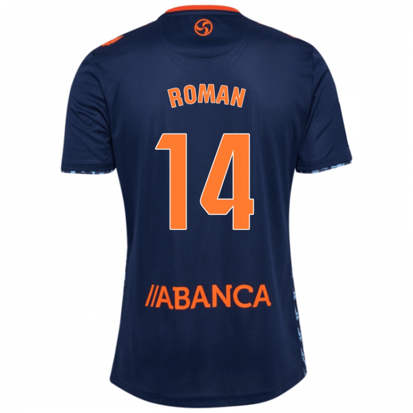 Criança Camisola Miguel Román #14 Azul Marinho Alternativa 2024/25 Camisa