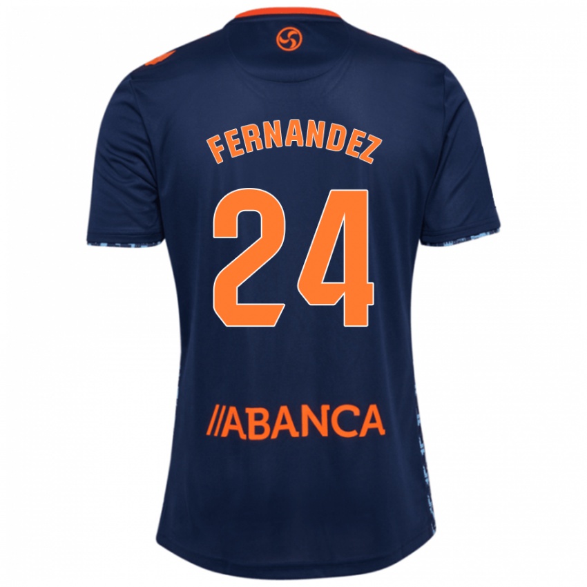 Criança Camisola César Fernández #24 Azul Marinho Alternativa 2024/25 Camisa