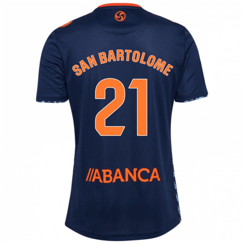 Criança Camisola Víctor San Bartolomé #21 Azul Marinho Alternativa 2024/25 Camisa