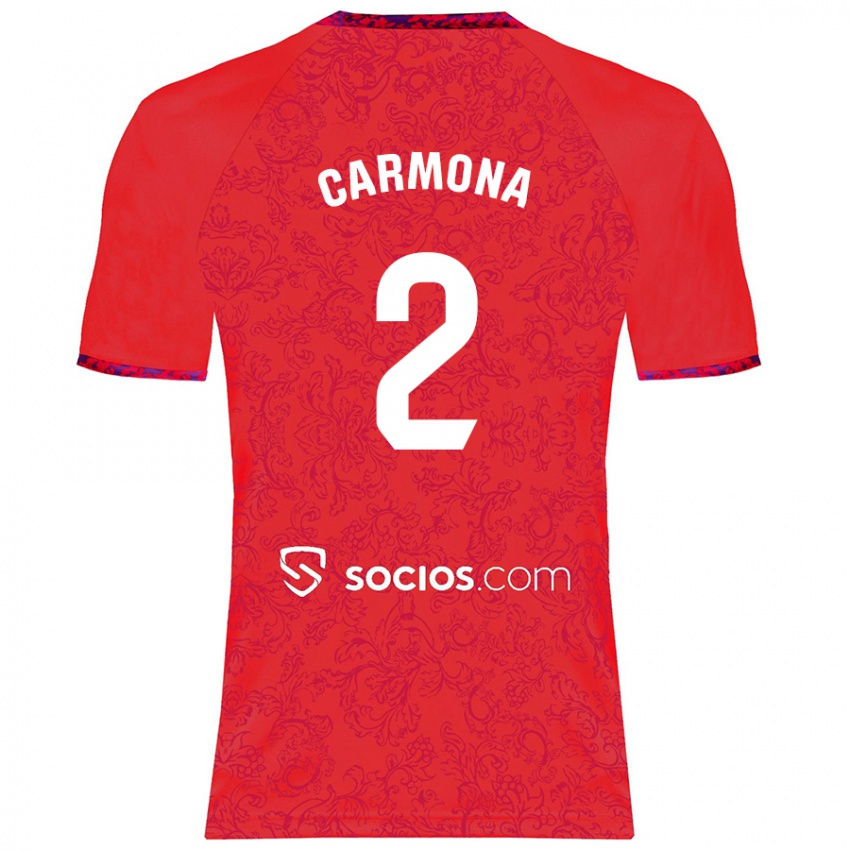 Criança Camisola José Ángel Carmona #2 Vermelho Alternativa 2024/25 Camisa