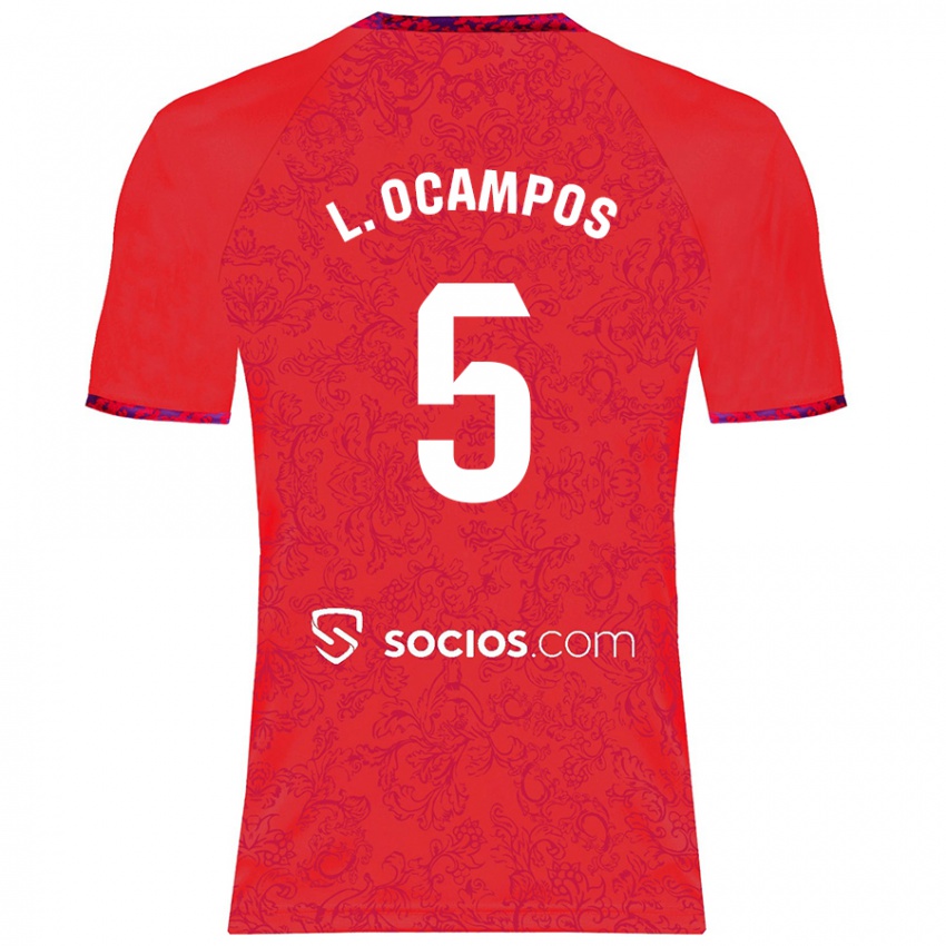 Criança Camisola Lucas Ocampos #5 Vermelho Alternativa 2024/25 Camisa