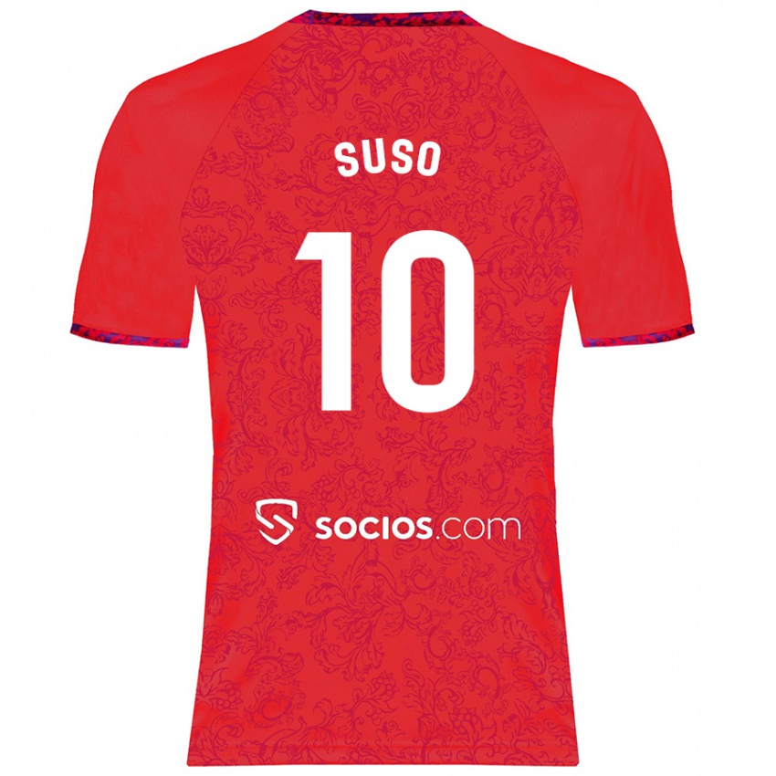 Criança Camisola Suso #10 Vermelho Alternativa 2024/25 Camisa