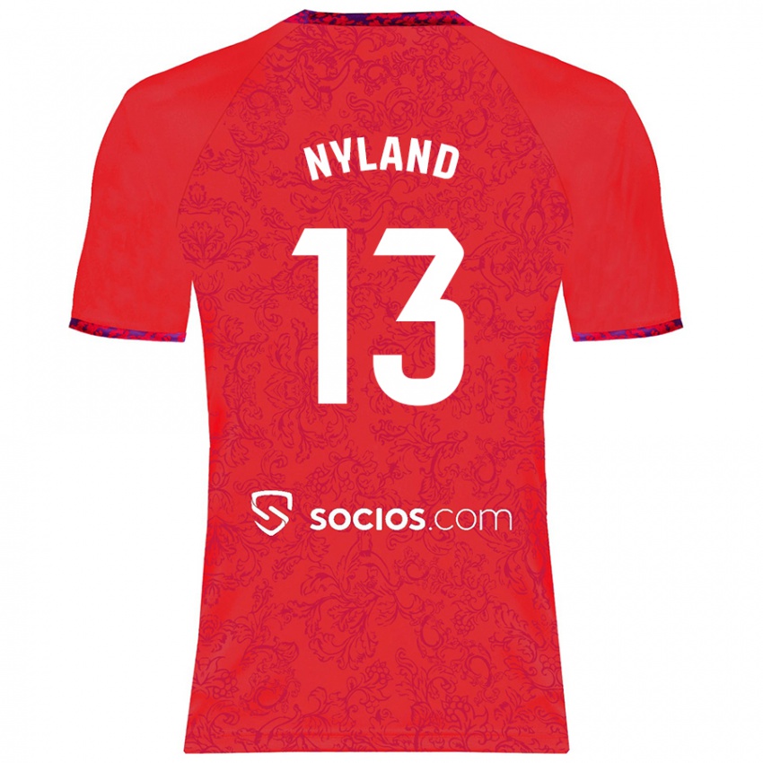 Criança Camisola Ørjan Nyland #13 Vermelho Alternativa 2024/25 Camisa