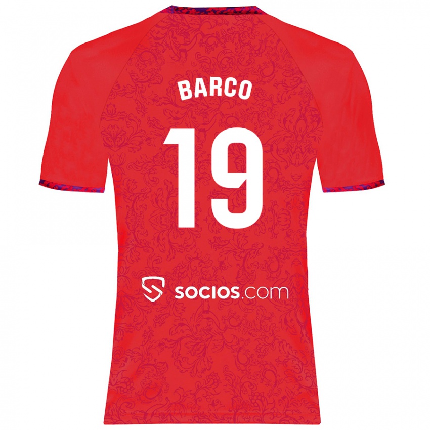 Criança Camisola Valentin Barco #19 Vermelho Alternativa 2024/25 Camisa