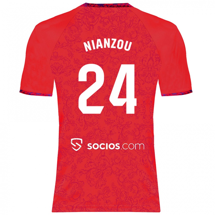 Criança Camisola Tanguy Nianzou #24 Vermelho Alternativa 2024/25 Camisa