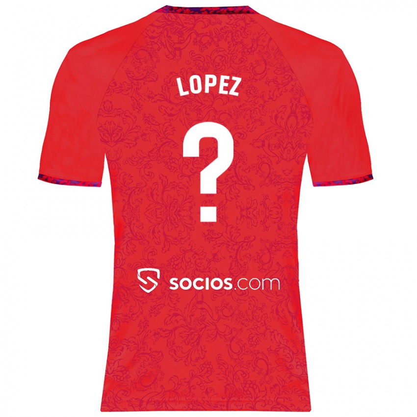 Criança Camisola David López #0 Vermelho Alternativa 2024/25 Camisa