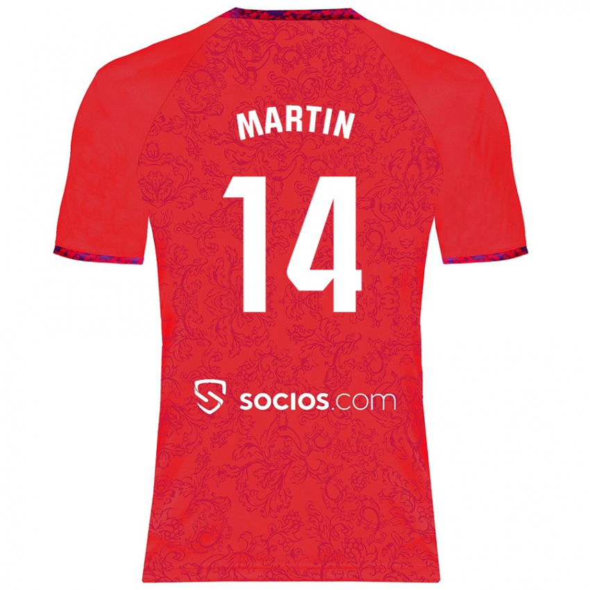 Criança Camisola Nazareth Martín #14 Vermelho Alternativa 2024/25 Camisa