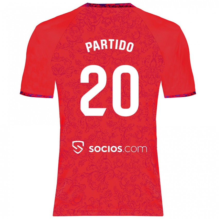 Criança Camisola Paula Partido #20 Vermelho Alternativa 2024/25 Camisa