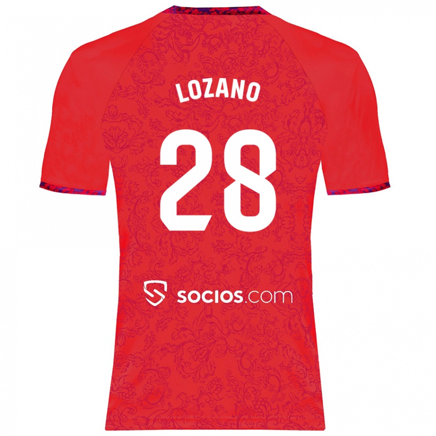 Criança Camisola Elena Lozano #28 Vermelho Alternativa 2024/25 Camisa