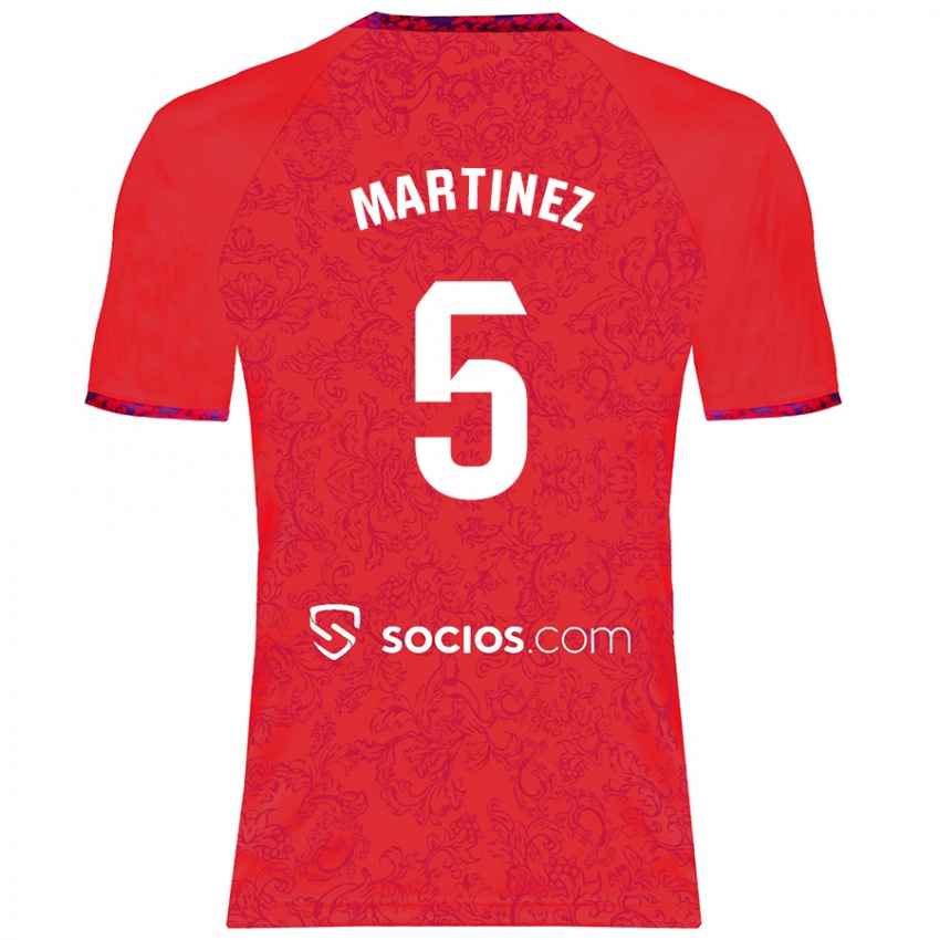 Criança Camisola Sergio Martínez #5 Vermelho Alternativa 2024/25 Camisa