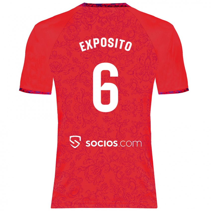 Criança Camisola Marcelo Expósito #6 Vermelho Alternativa 2024/25 Camisa