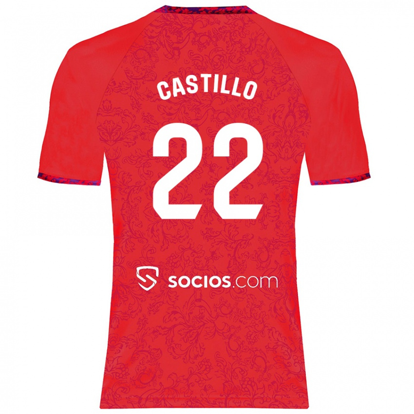 Criança Camisola José Castillo #22 Vermelho Alternativa 2024/25 Camisa