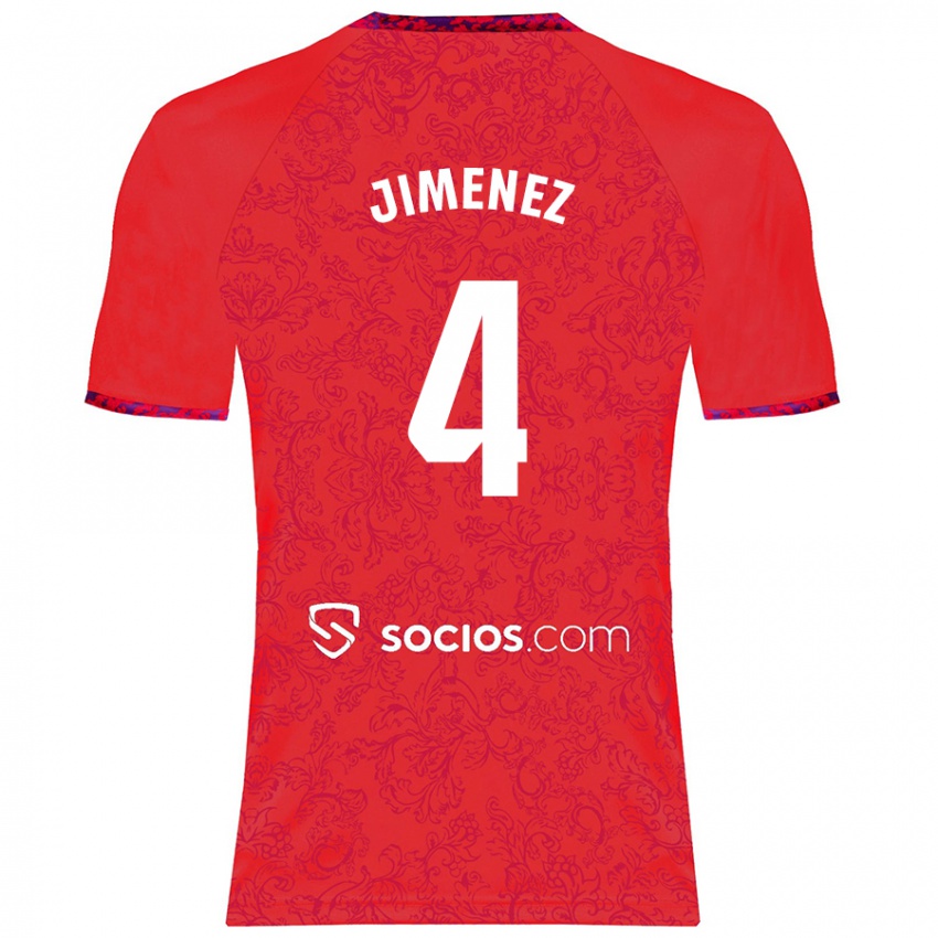 Criança Camisola Diego Jiménez #4 Vermelho Alternativa 2024/25 Camisa