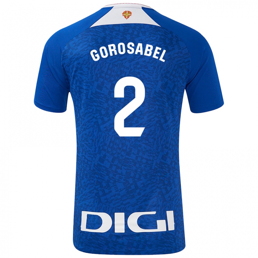 Criança Camisola Andoni Gorosabel #2 Azul Real Alternativa 2024/25 Camisa