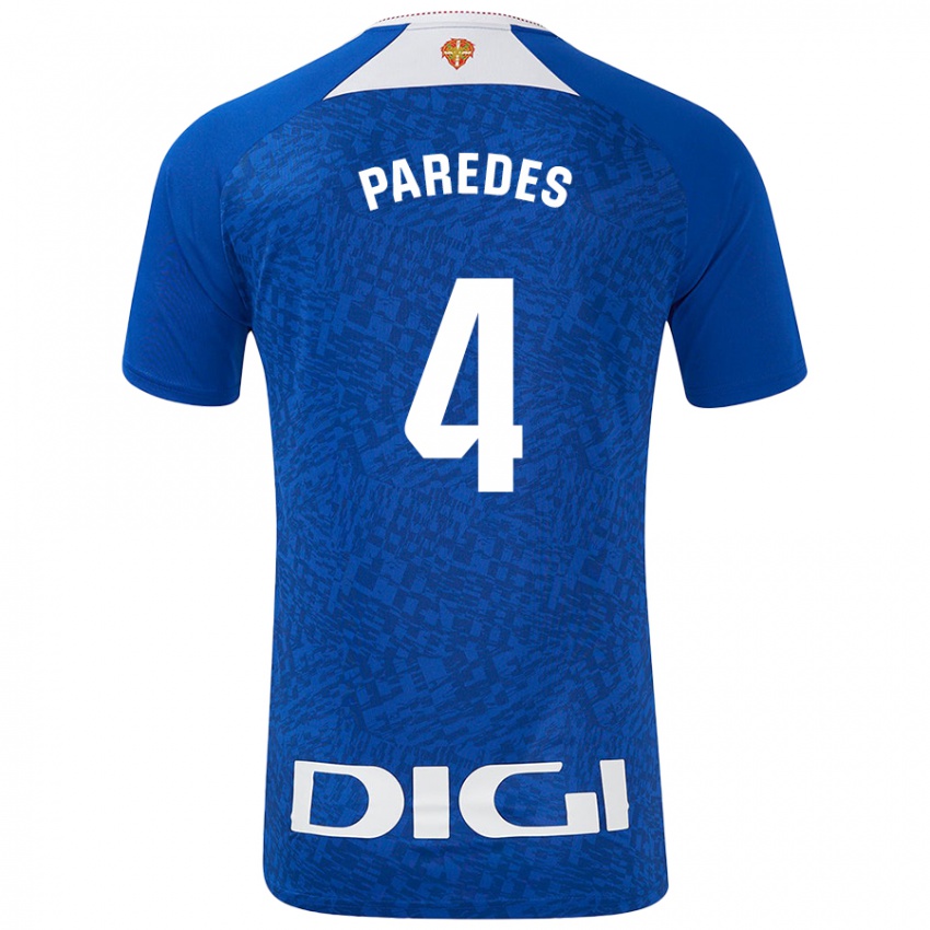 Criança Camisola Aitor Paredes #4 Azul Real Alternativa 2024/25 Camisa