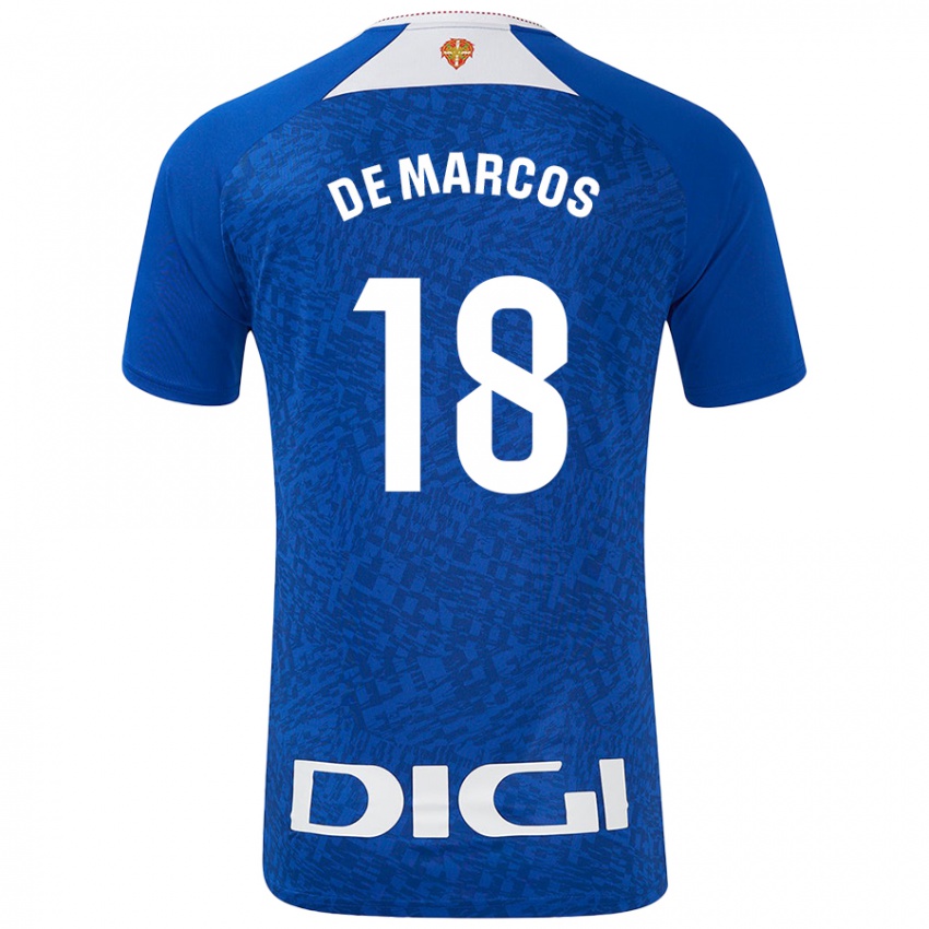 Criança Camisola Óscar De Marcos #18 Azul Real Alternativa 2024/25 Camisa