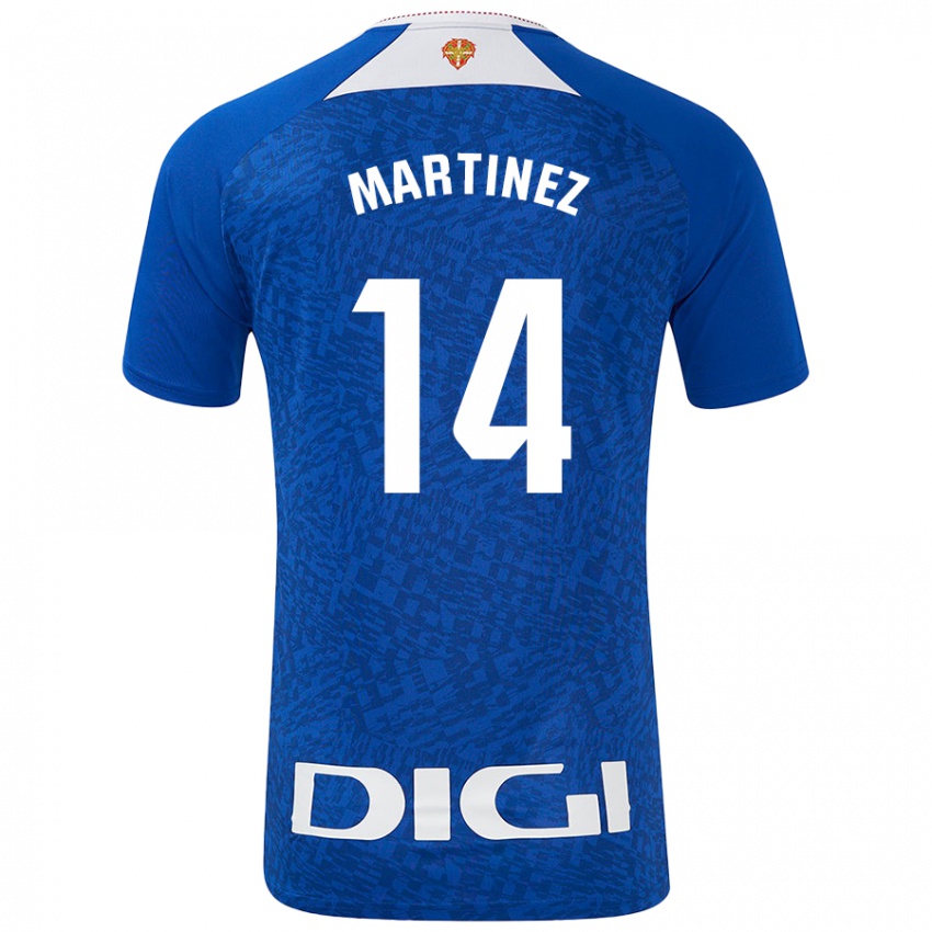 Criança Camisola Pablo Martínez #14 Azul Real Alternativa 2024/25 Camisa