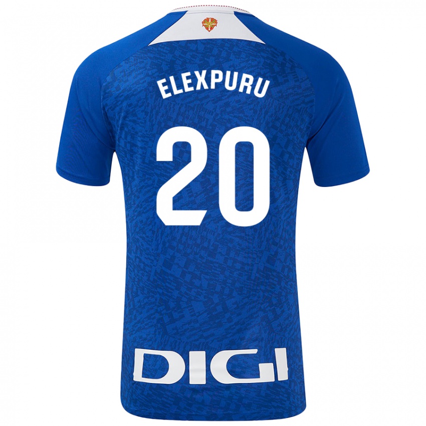 Criança Camisola Ane Elexpuru Añorga #20 Azul Real Alternativa 2024/25 Camisa