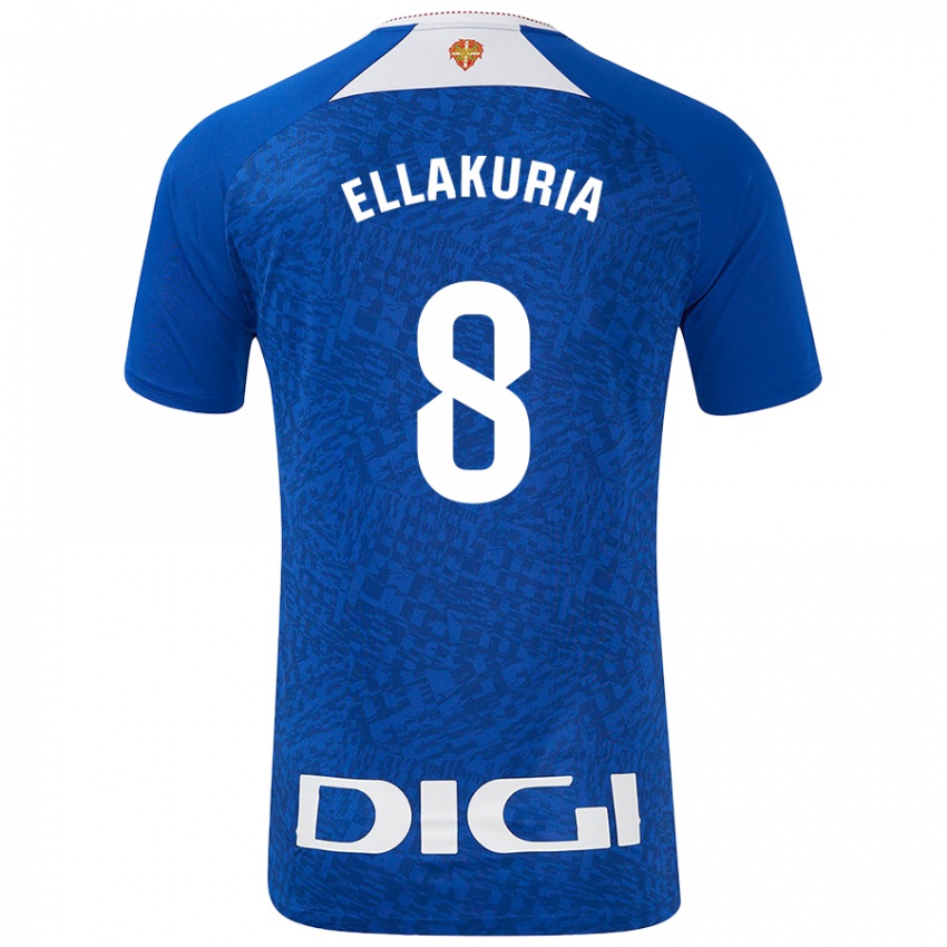 Criança Camisola Eneko Ellakuria #8 Azul Real Alternativa 2024/25 Camisa