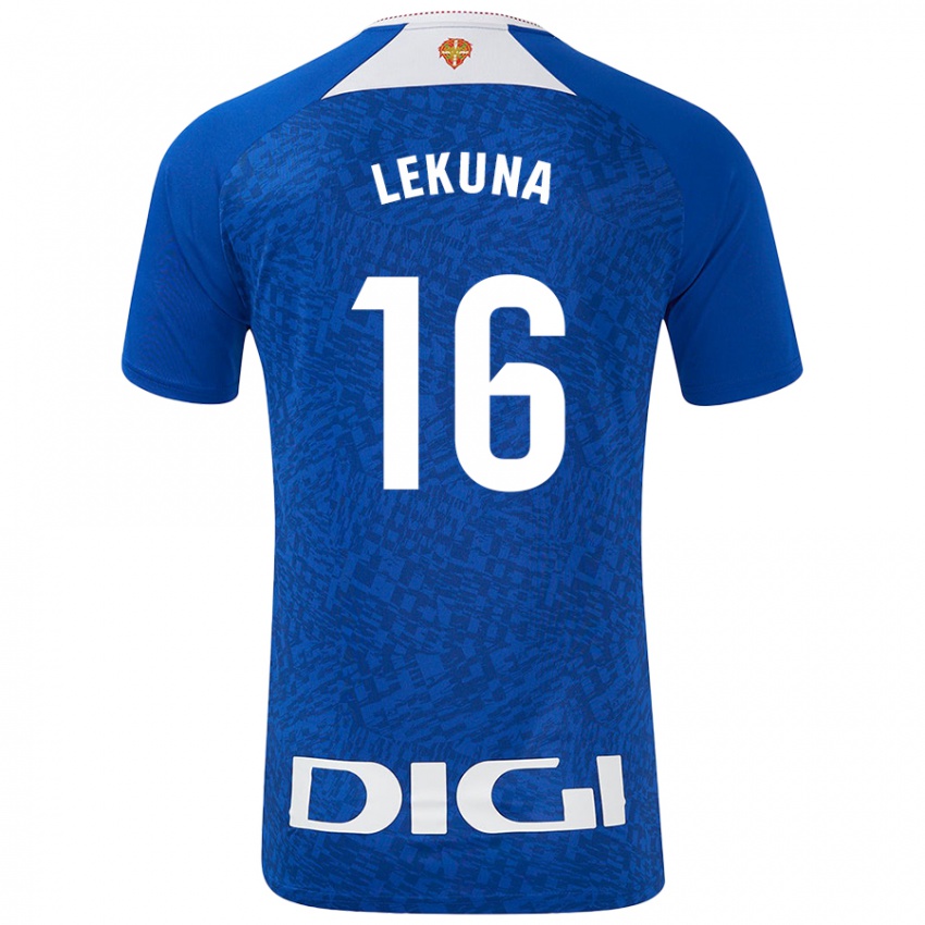 Criança Camisola Adrián Lekuna #16 Azul Real Alternativa 2024/25 Camisa