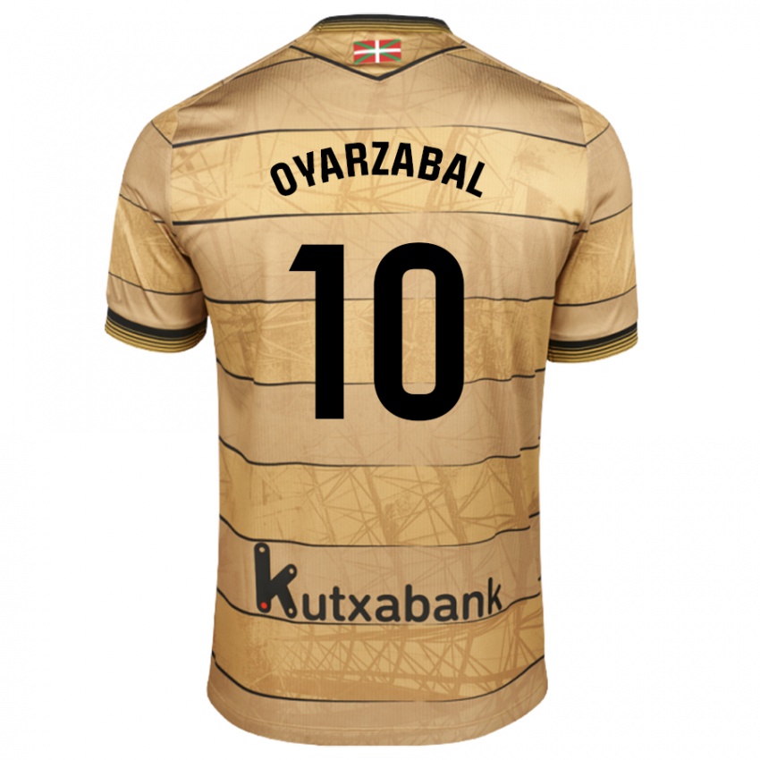 Criança Camisola Mikel Oyarzabal #10 Castanho Alternativa 2024/25 Camisa