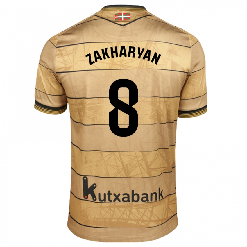 Criança Camisola Arsen Zakharyan #8 Castanho Alternativa 2024/25 Camisa