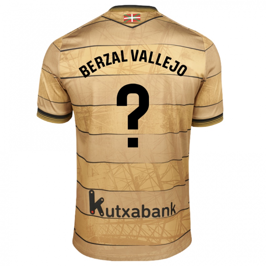 Criança Camisola Asier Berzal Vallejo #0 Castanho Alternativa 2024/25 Camisa