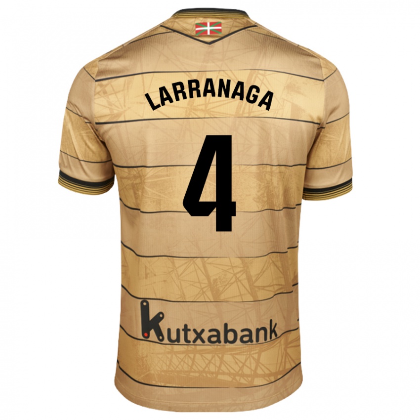 Criança Camisola Aitor Larrañaga #4 Castanho Alternativa 2024/25 Camisa